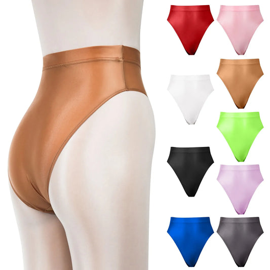 Super Thin Shiny Transparent High Waisted Briefs Sexy And Smooth And Lingerie Set Sexy Lingerie For Fine Women Lenceria