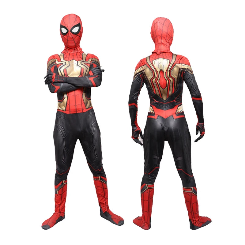 Adult Spiderman Costume Superhero Zentai Jumpsuits for Men Women Cosplay Bodysuit with Headgear Halloween Carnival Outfits