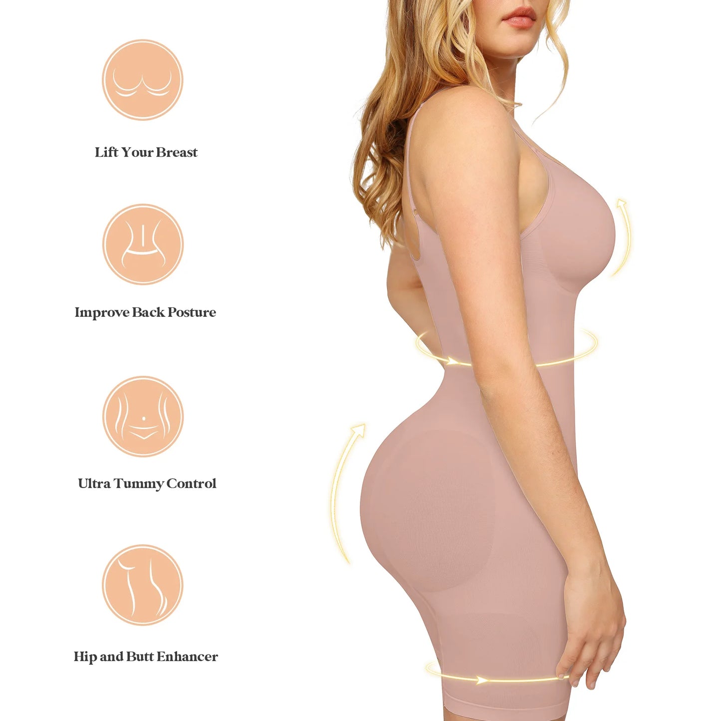 Colombianas Seamless Women Sculpting Bodysuit  Push Up Butt Lifter Thigh Slimmer Slimming Underwear Body Shaper Shapewear